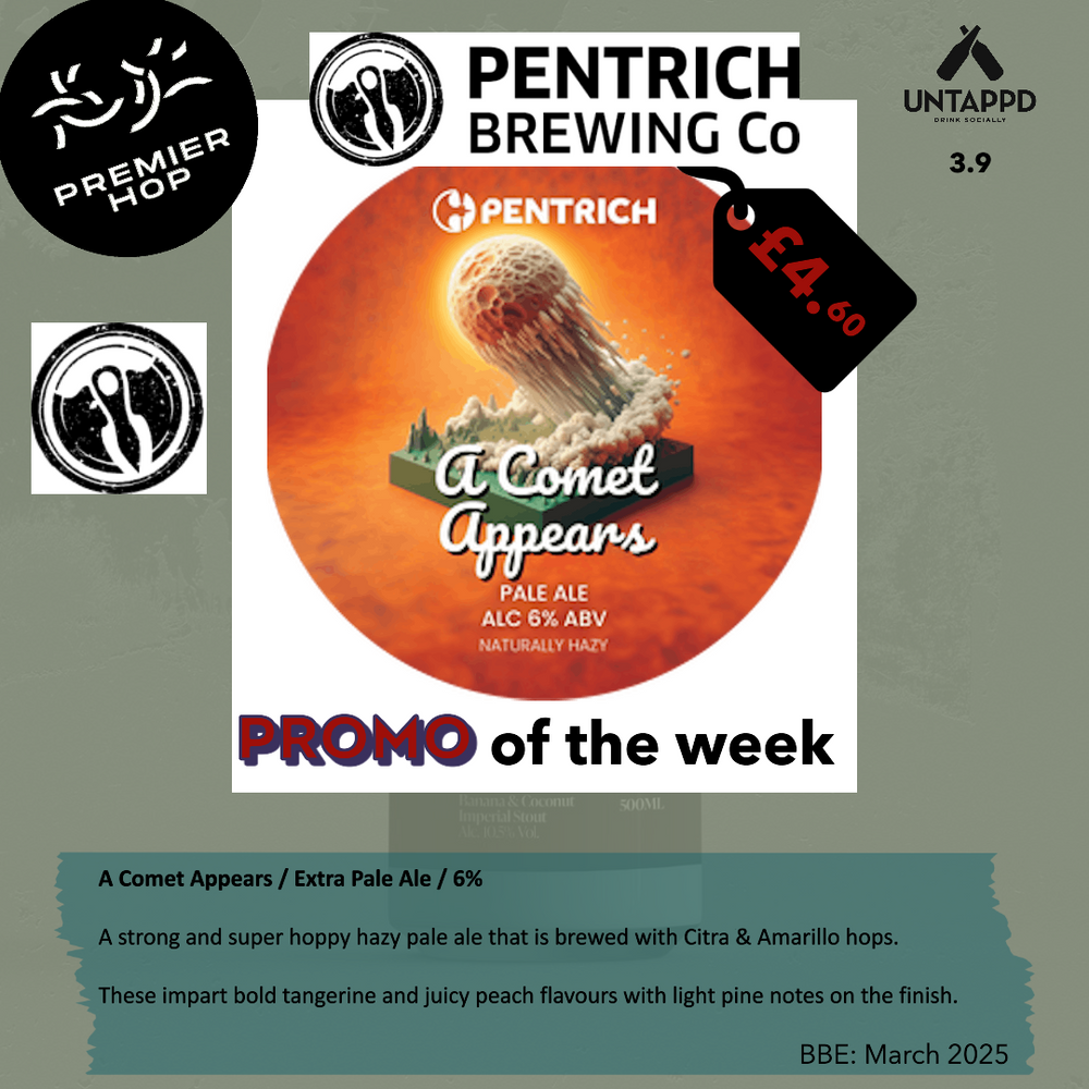 Pentrich Brewing Co A Comet Appears Extra Pale Ale 6% Pentrich Brewing Co A Comet Appears Extra Pale Ale 6%