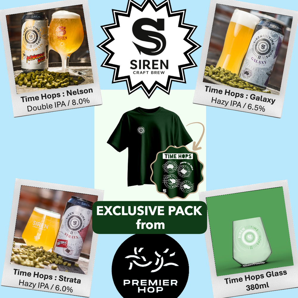 Siren Time Hops PACK - GLASS + FREE T-Shirt (L)