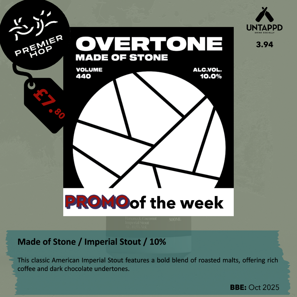 Overtone Brewing Co Made of Stone  Imp. Stout  10% - Premier Hop