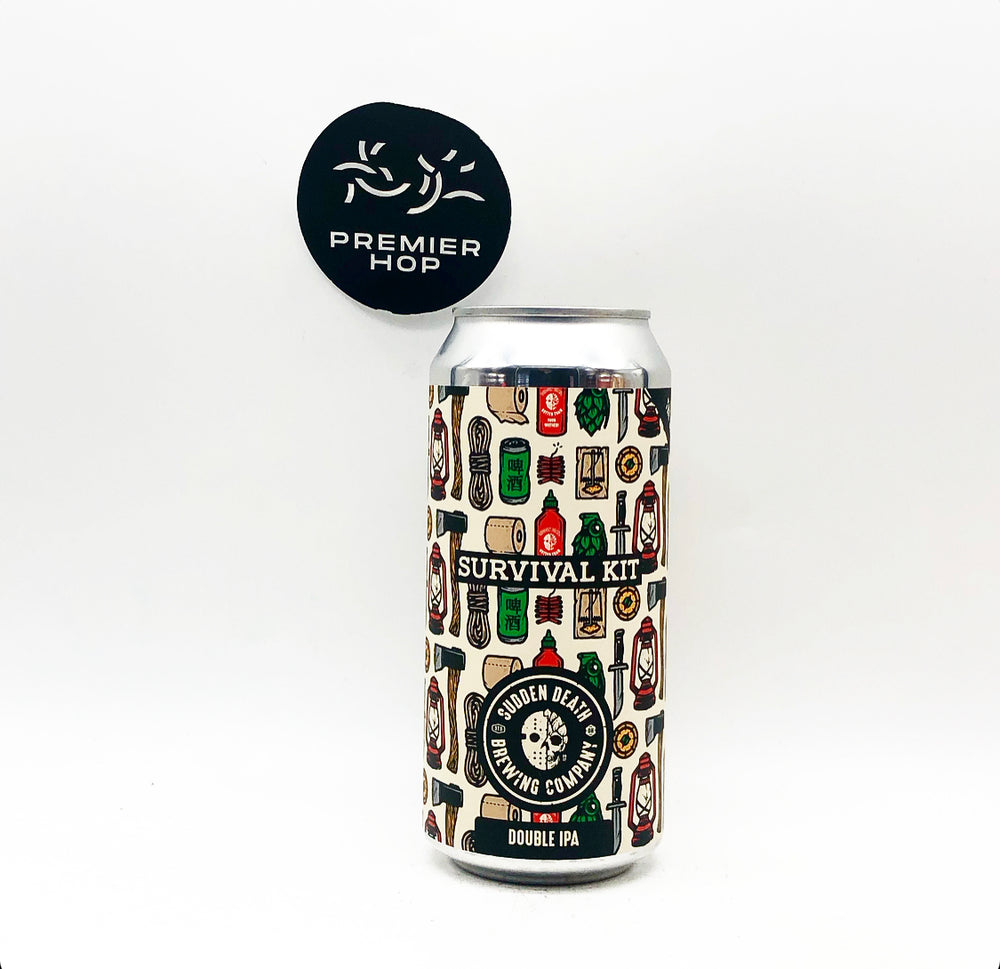 Sudden Death Brewing Co Survival Kit TDH Double IPA 9.2% Sudden Death Brewing Co Survival Kit TDH Double IPA 9.2%